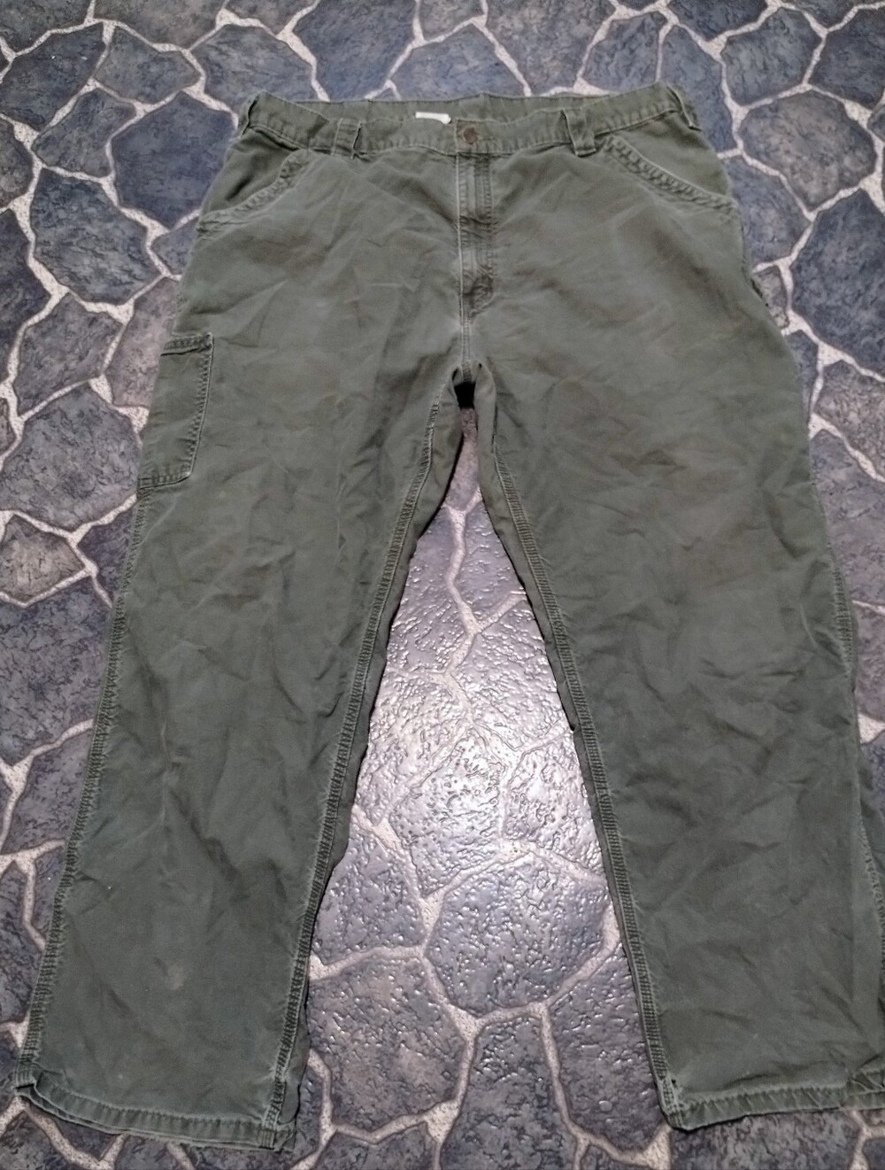Carhartt B151OLV loose fit canvas mens utility work pants 40x32 DISCONTINUED VGE